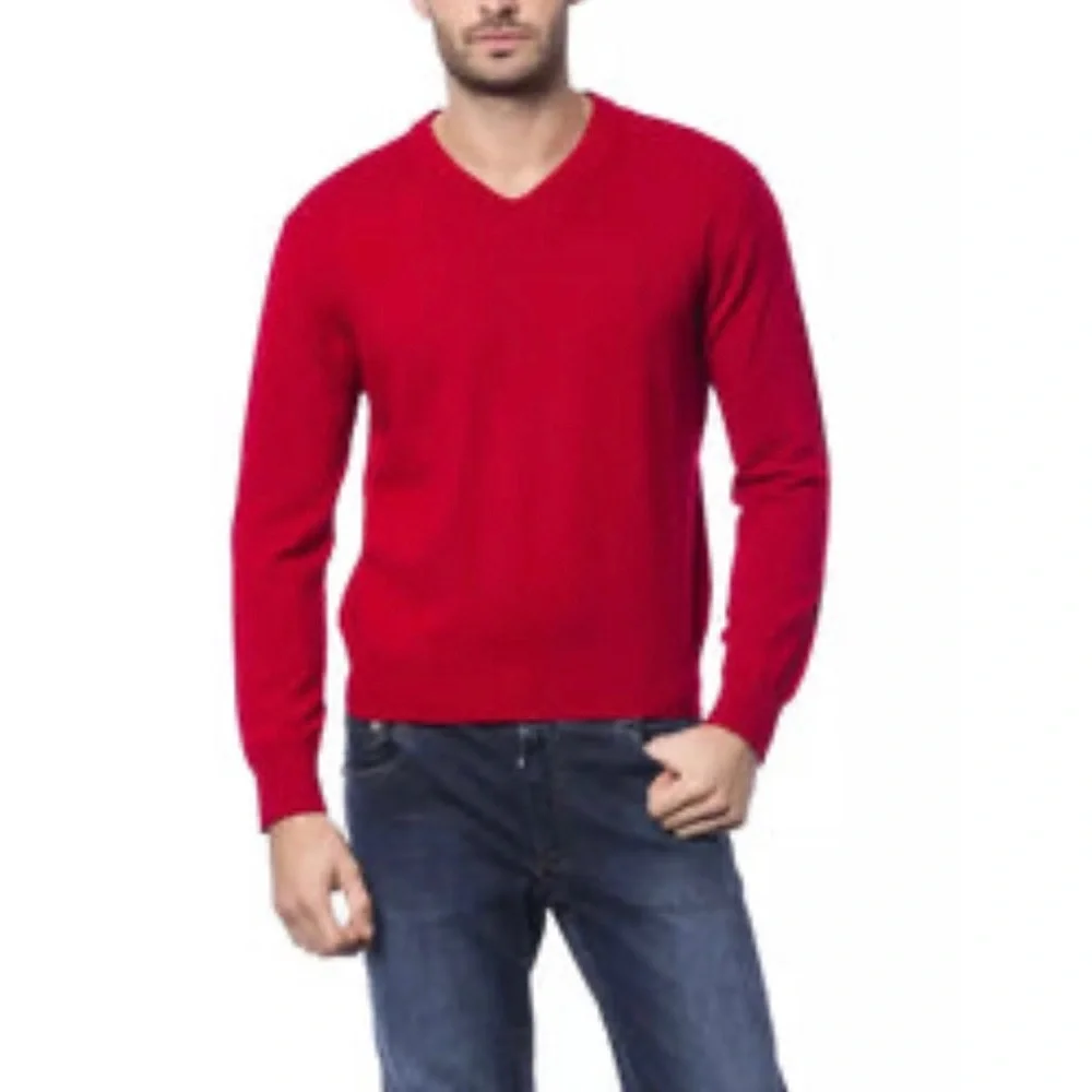 Men’s Red Cashmere Sweater size L price firm!